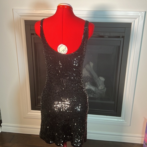 Bedo Sequin Black Party Cocktail dress - Picture 2 of 4